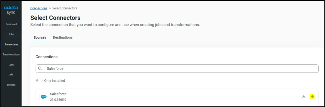 Search for the source database