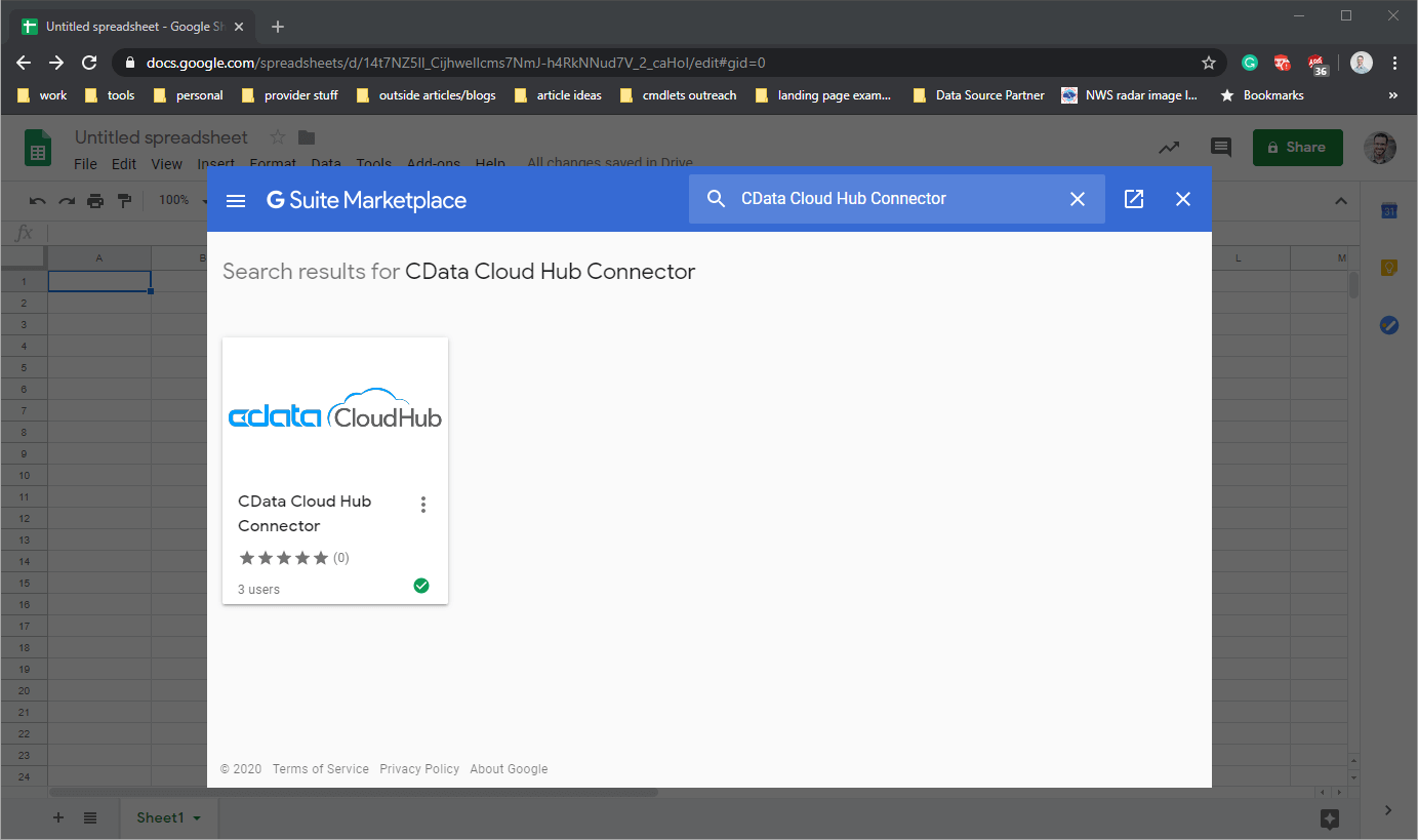 CData Connect Cloud Connector for Google Sheets