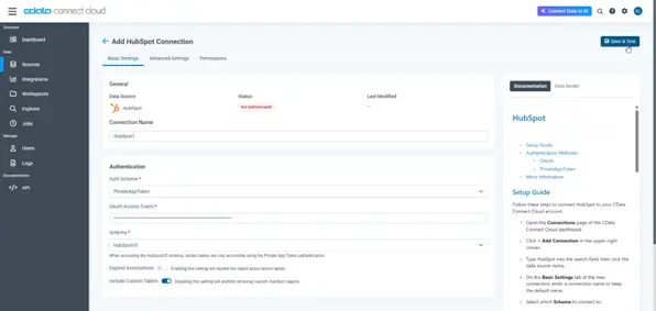 HubSpot to Power BI Integration with CData