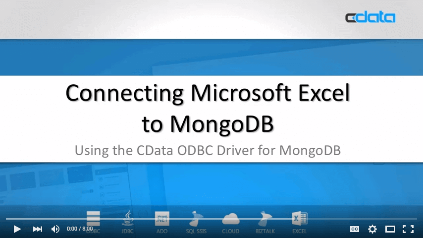 Video: Connecting to MongoDB Data from Microsoft Excel
