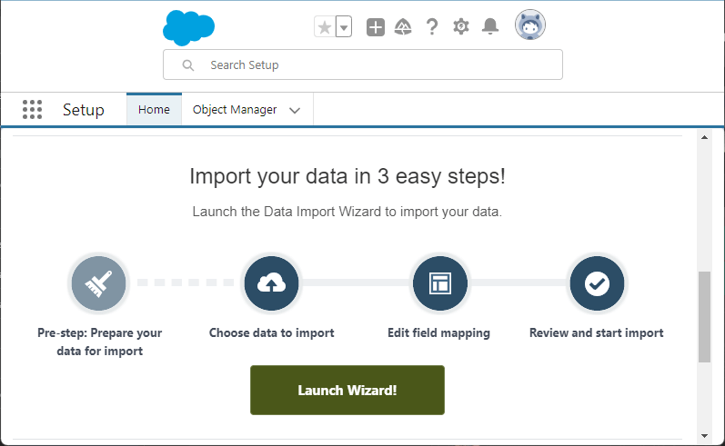 Salesforce Data Import Wizard