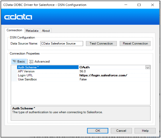 Connect to a data source using ODBC driver DSN configuration