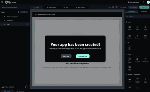 connectcloud-appstudio2spreadsheet