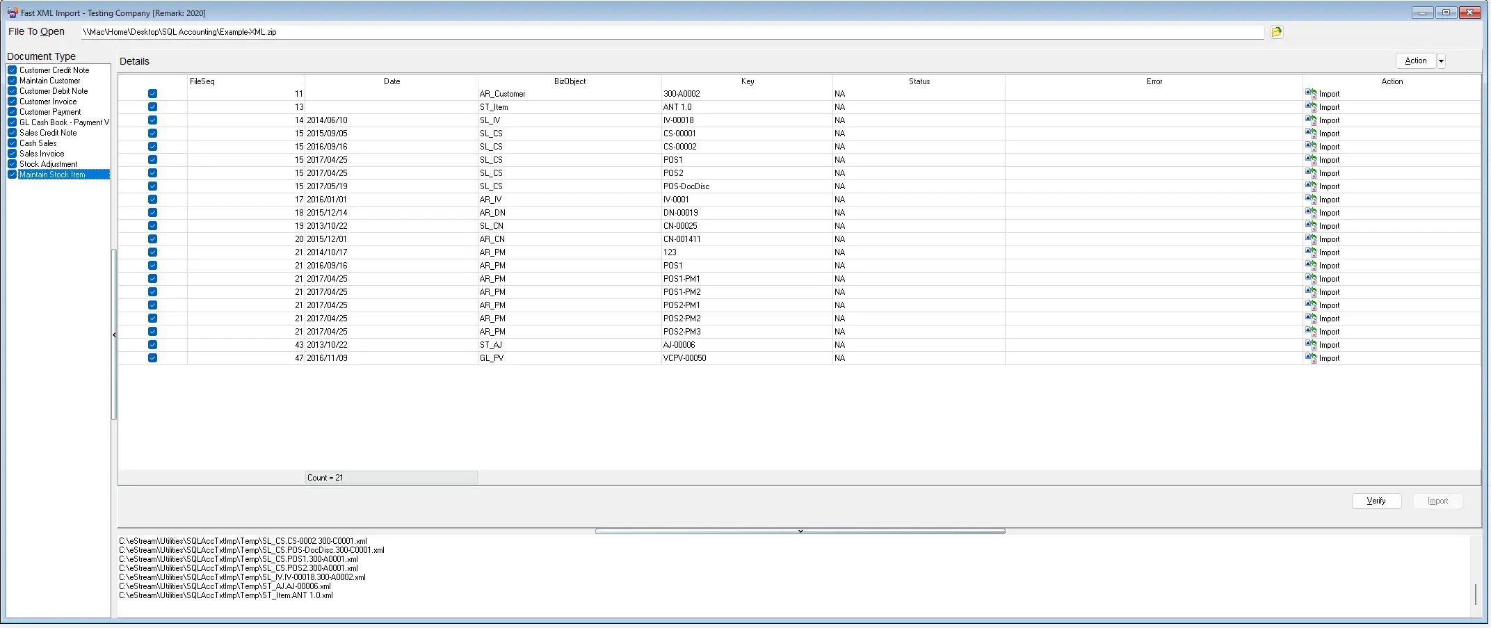 SQL Account Through CData Arc