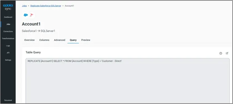 Add SQL query for the task