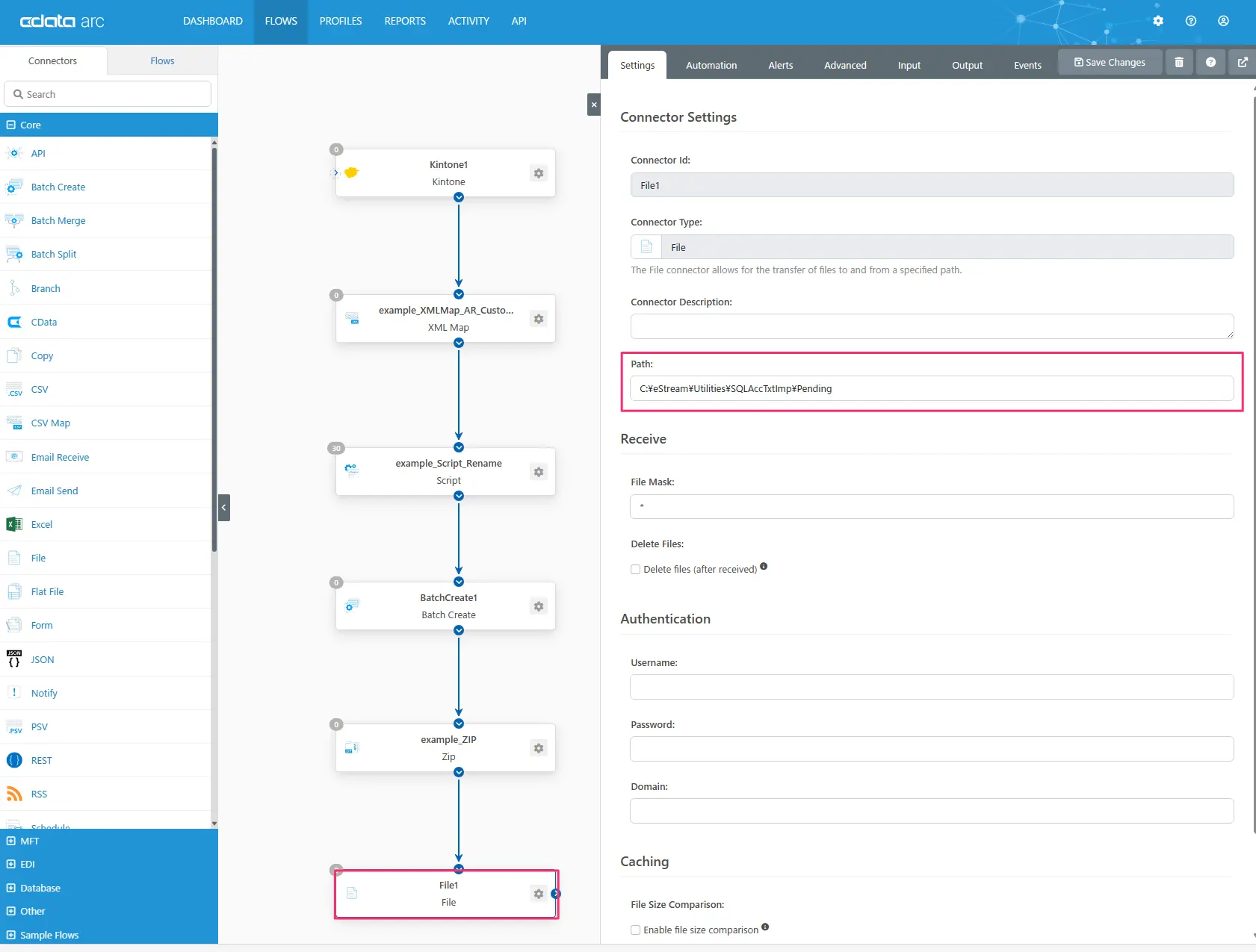 SQL Account Through CData Arc