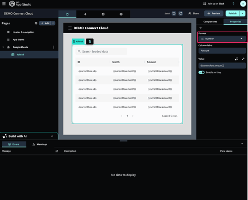 connectcloud-appstudio2spreadsheet