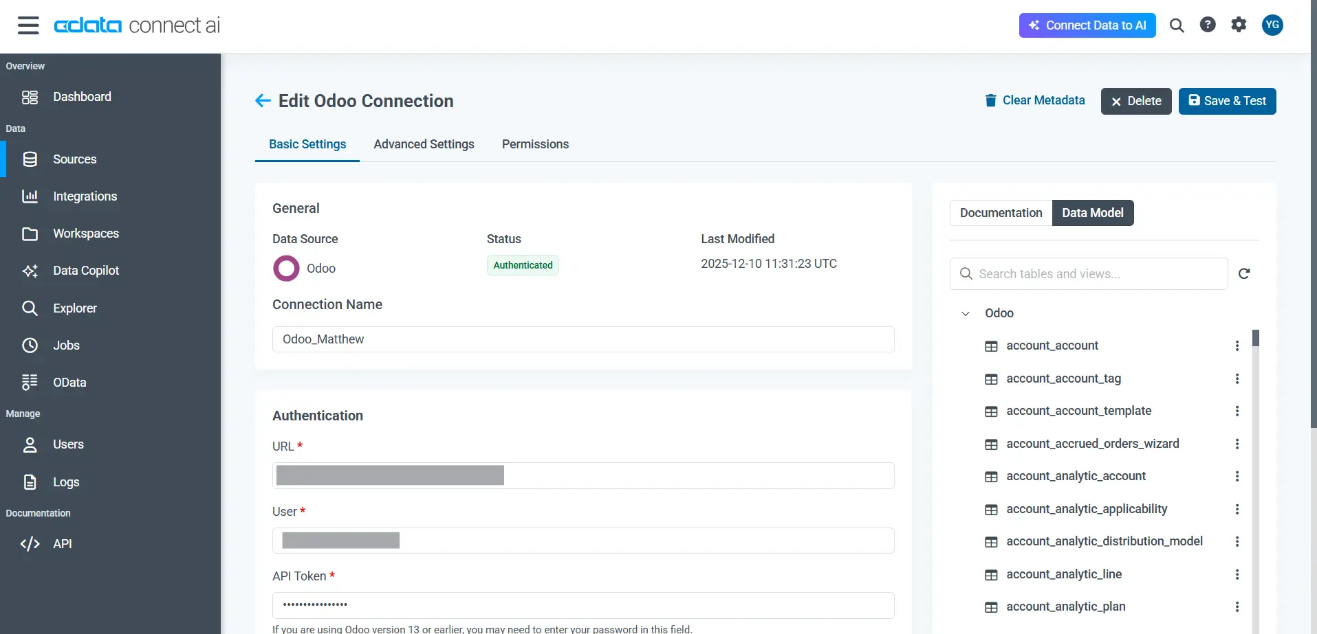 Connect Odoo and Power BI
