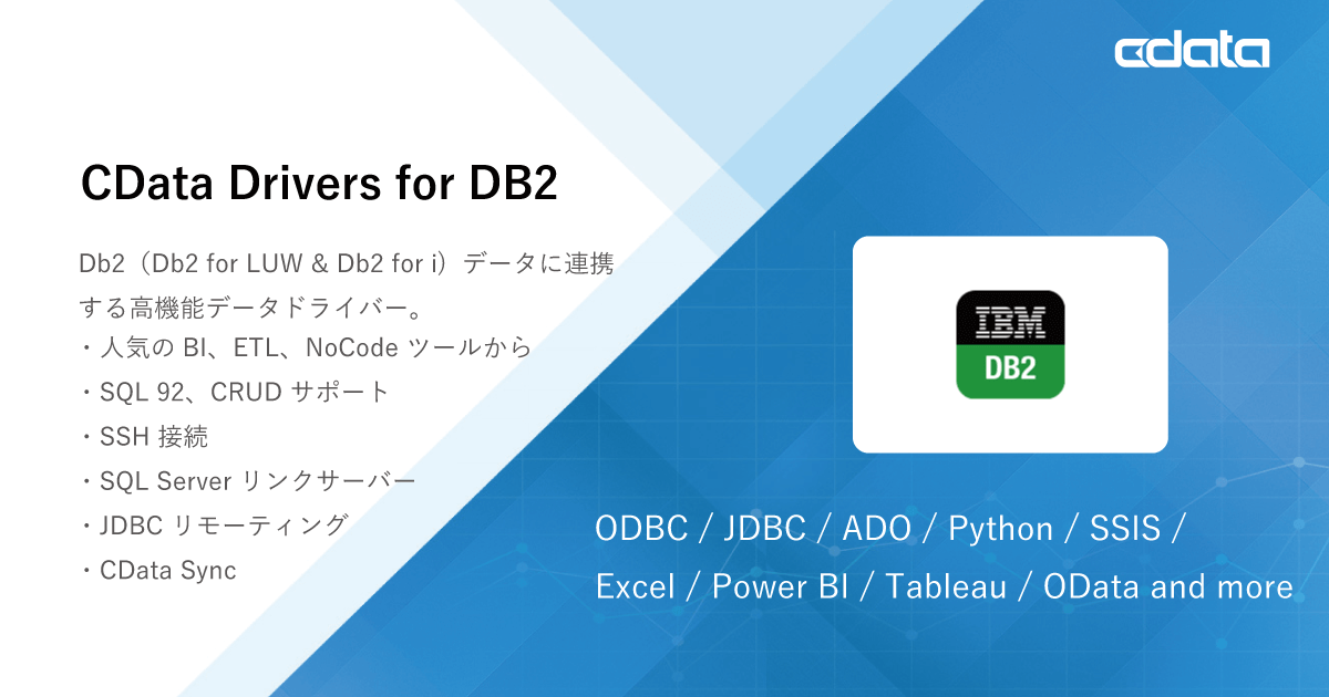 CData Drivers for DB2 をリリース