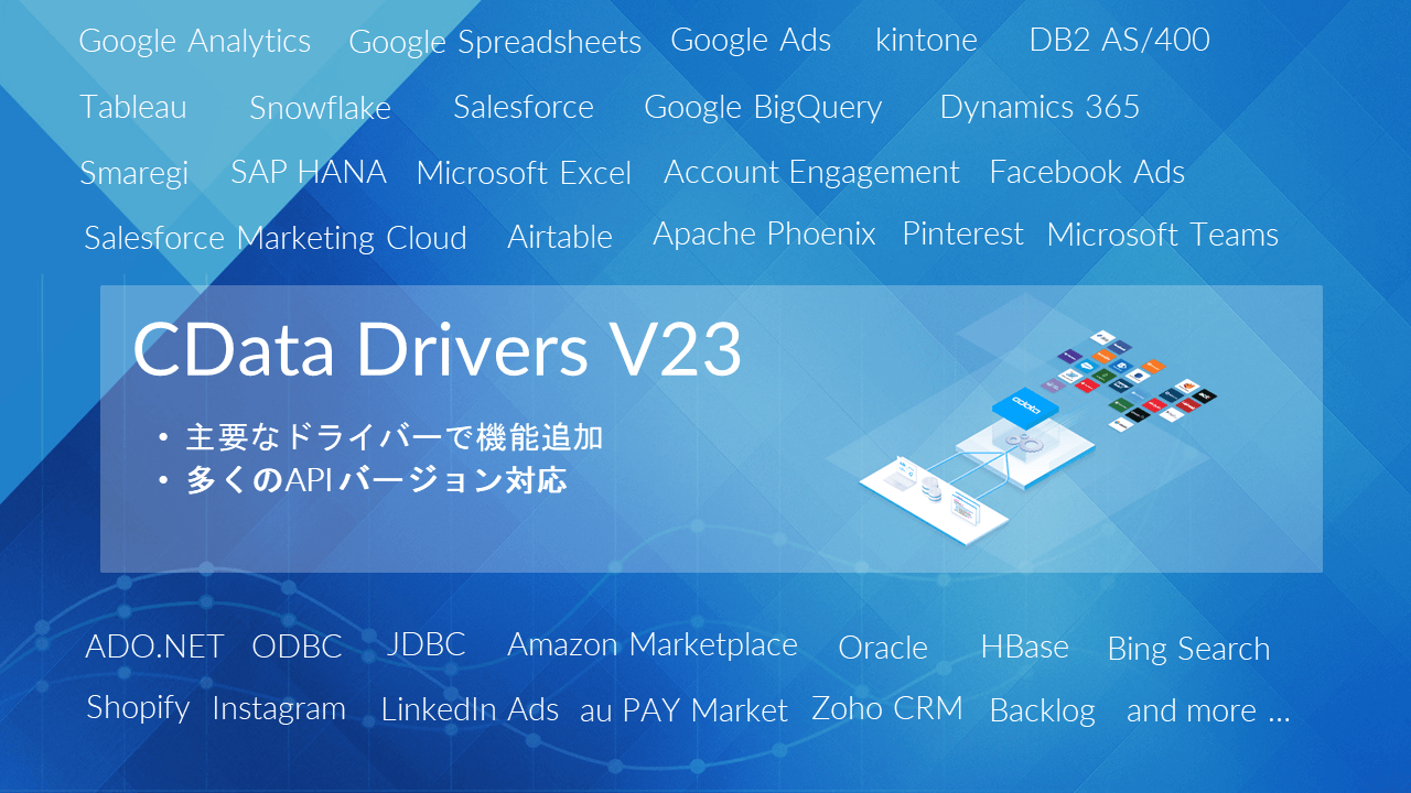 CData Drivers V23 をリリース